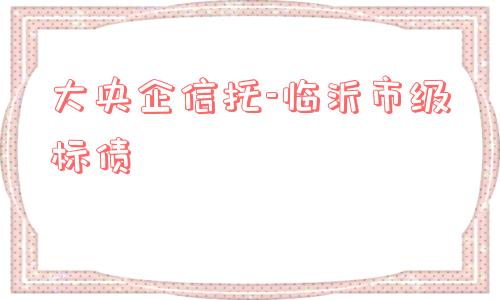 大央企信托-临沂市级标债